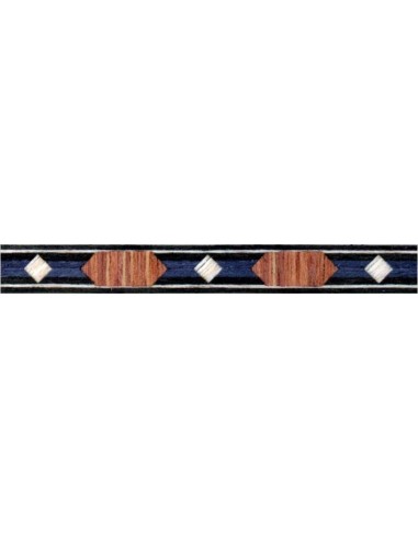 446 - Tulipwood and blue inlay