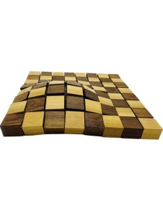 Teak and Boxwood flexible chessboard (non-magnetic)