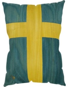 Swedish flag cutting board made with boxwood and blue...