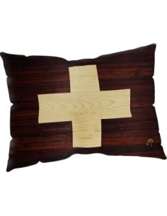 Swiss flag  cutting board made with Sycamore and Padouk